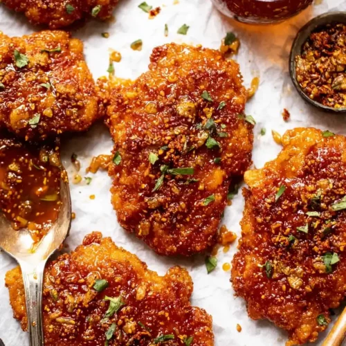 Crispy hot honey chicken tenders