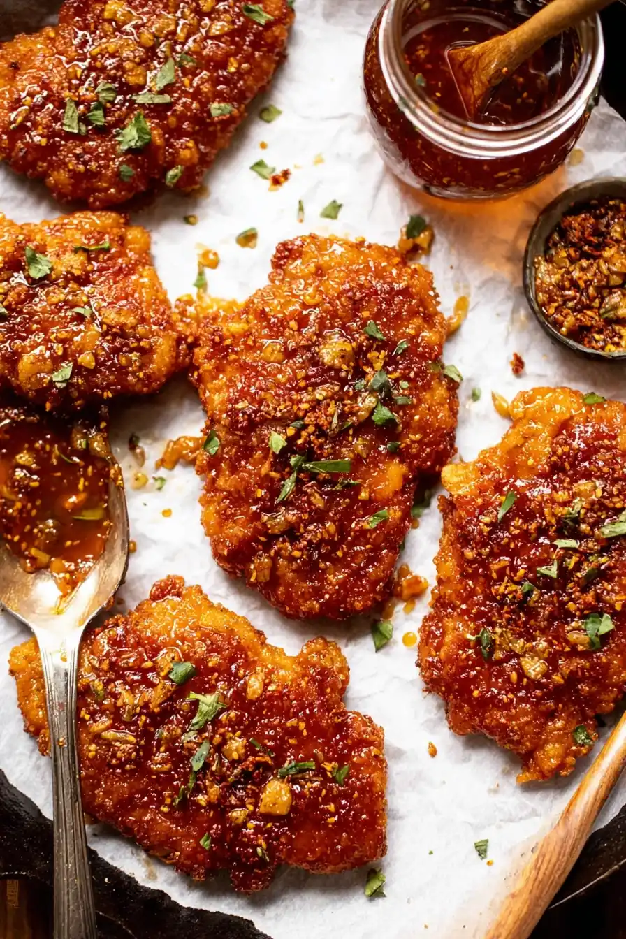 The Best Hot Honey Chicken 3 Crispy hot honey chicken tenders