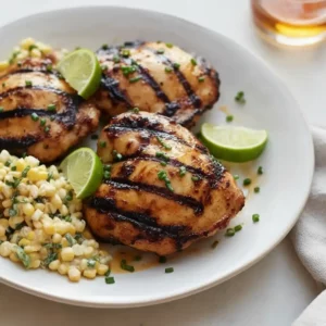 Hot Honey Grilled Chicken 8 Hot Honey Grilled Chicken with lime corn salad